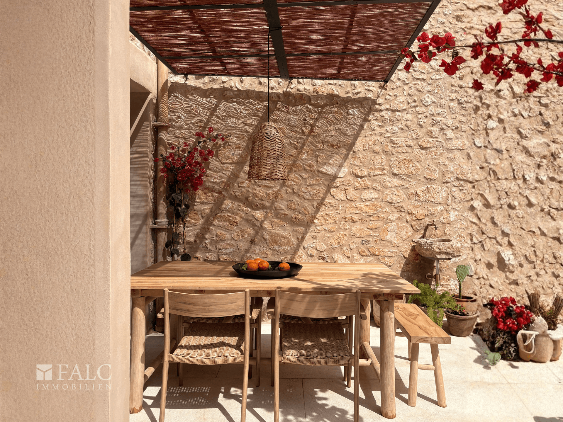 Ansicht Esstisch draußen